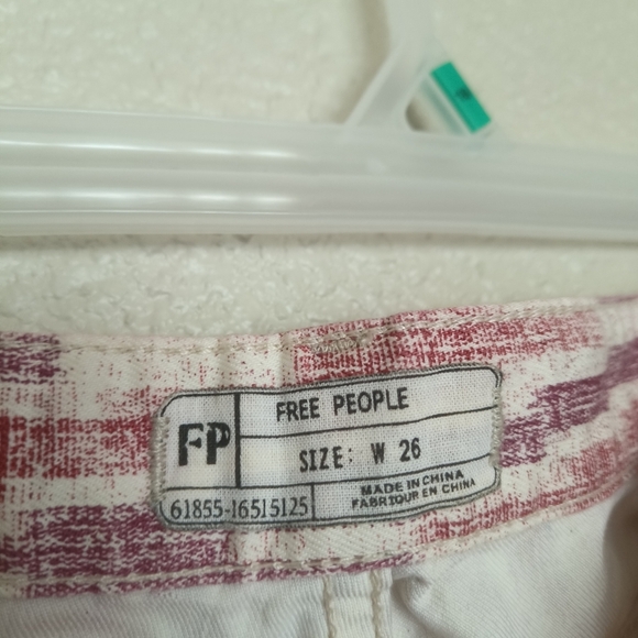 Free People Women's Ikat Skinny Pants Size 26 Multicolor Stretch Button‎ Zipper - Picture 15 of 16